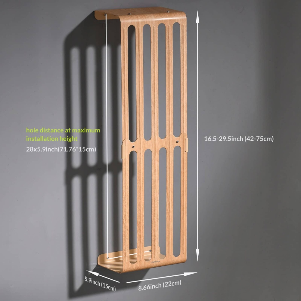 Towel Storage Rack Adjustable Height Wall Mount Bathroom Shelf