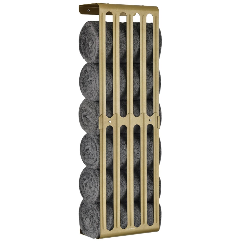 Towel Storage Rack Adjustable Height Wall Mount Bathroom Shelf