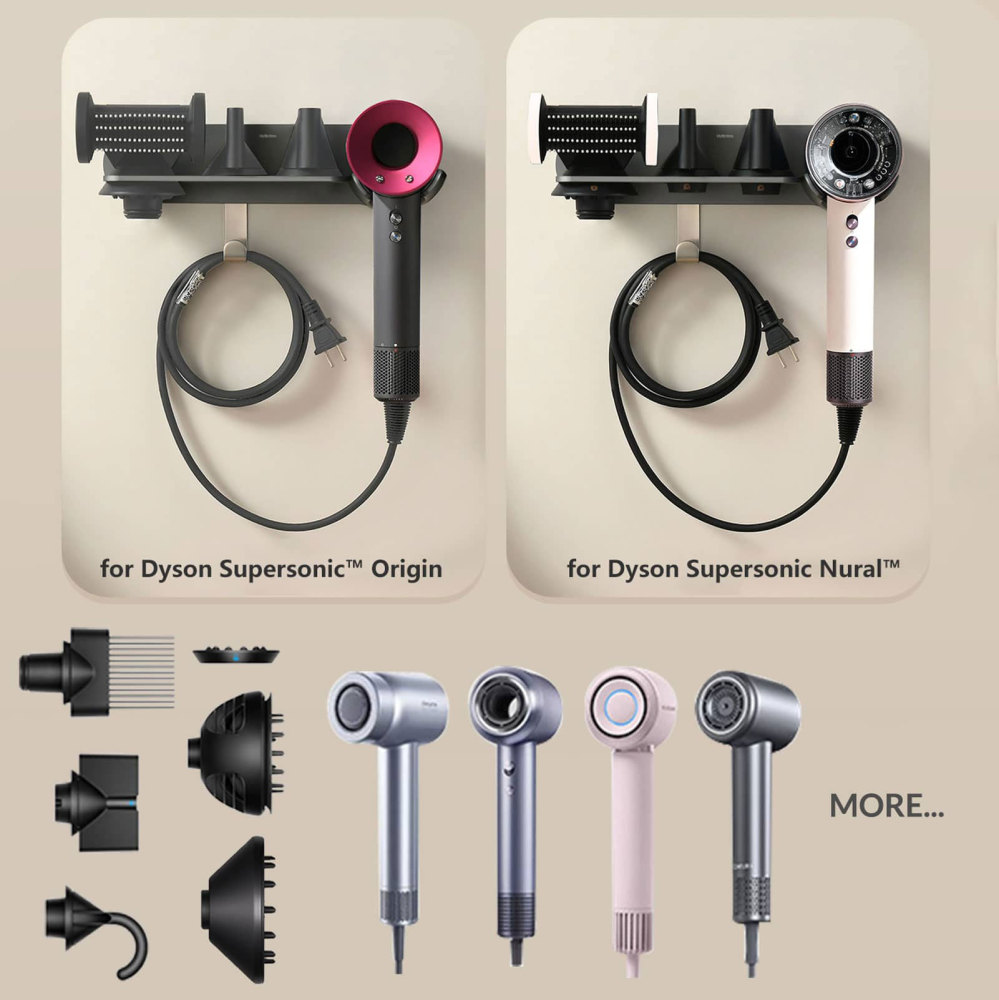 Magnetic Hair Dryer Holder Wall Mount for Most High Speed Blow Dryer