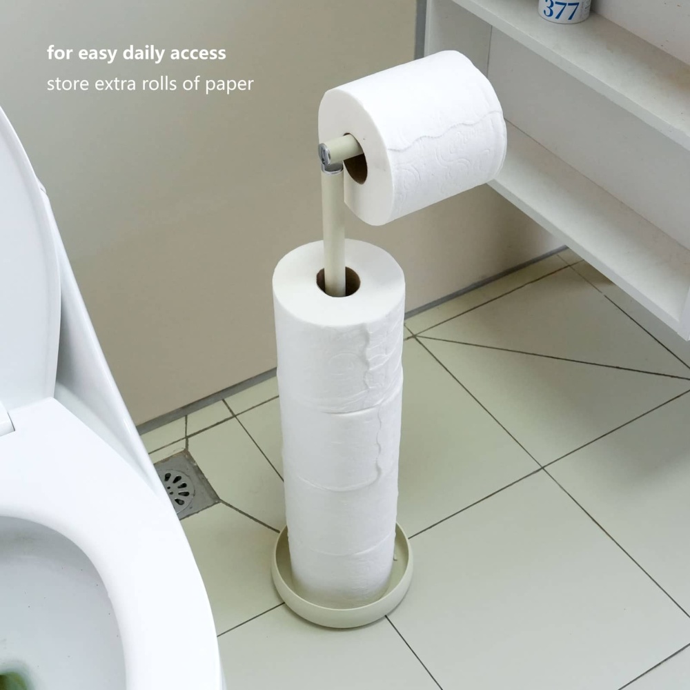 Toilet Paper Holder Stand with Storage