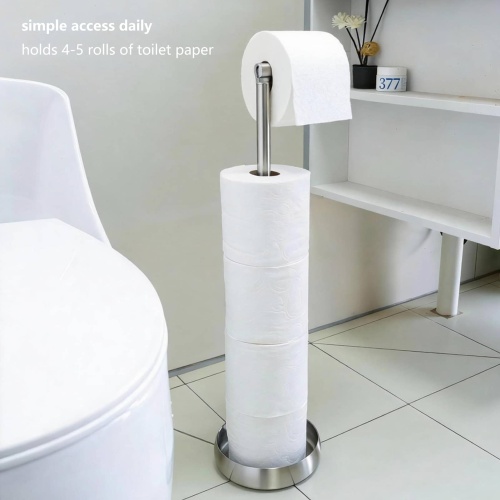 Toilet Paper Holder Stand with Storage