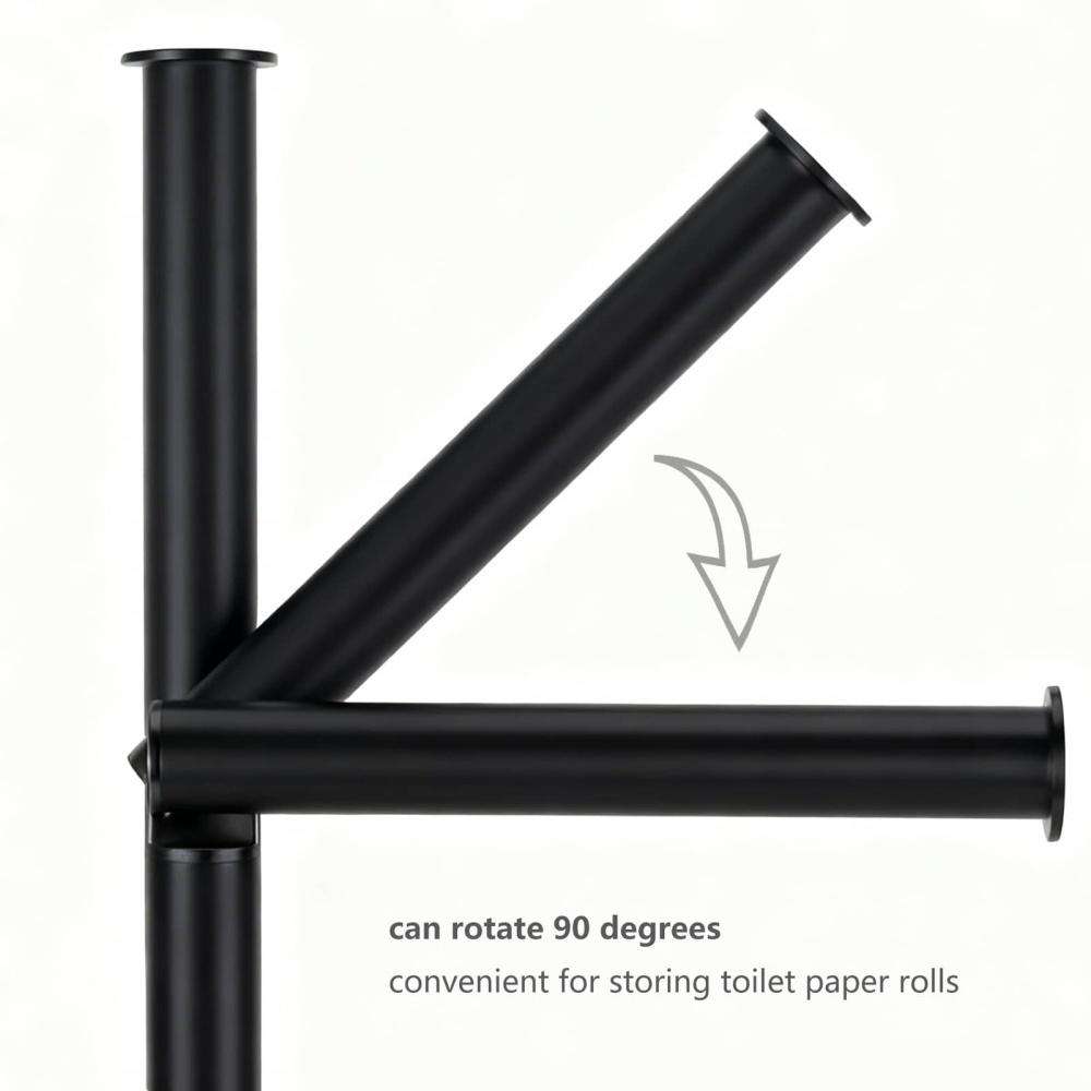 Toilet Paper Holder Stand with Storage