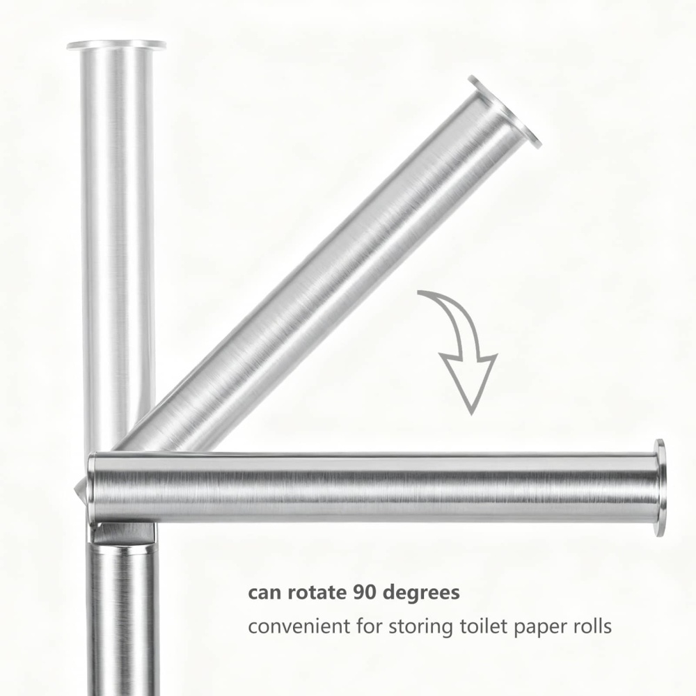Toilet Paper Holder Stand with Storage