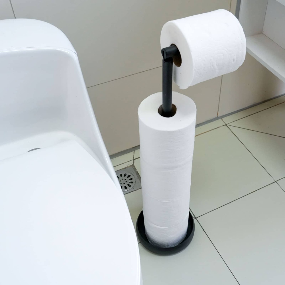 Toilet Paper Holder Stand with Storage