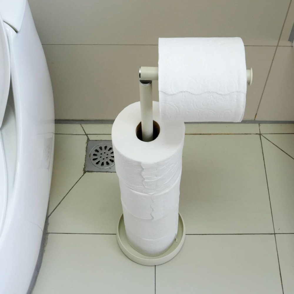 Toilet Paper Holder Stand with Storage