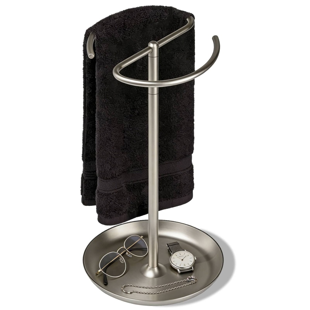 Towel Holder Stand Countertop with Storage Tray
