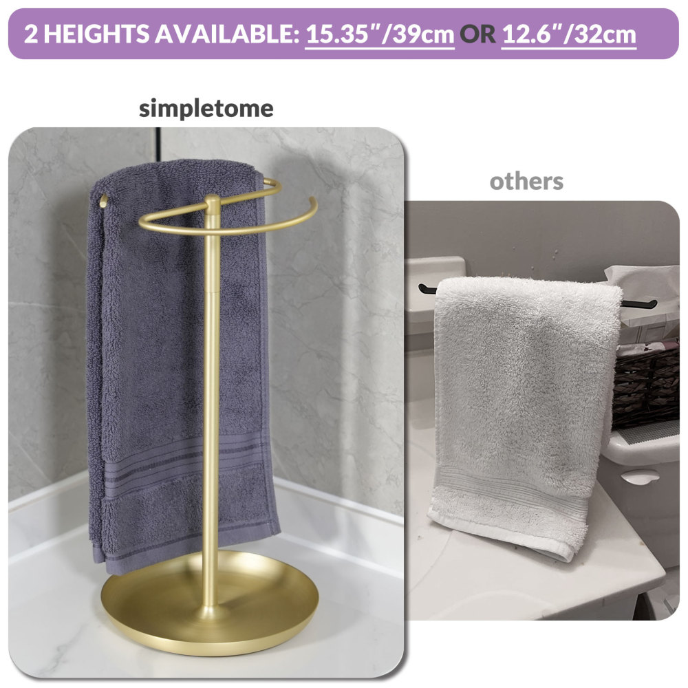 Towel Holder Stand Countertop with Storage Tray