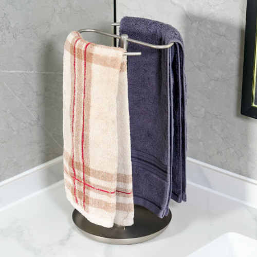 Towel Holder Stand Countertop with Storage Tray