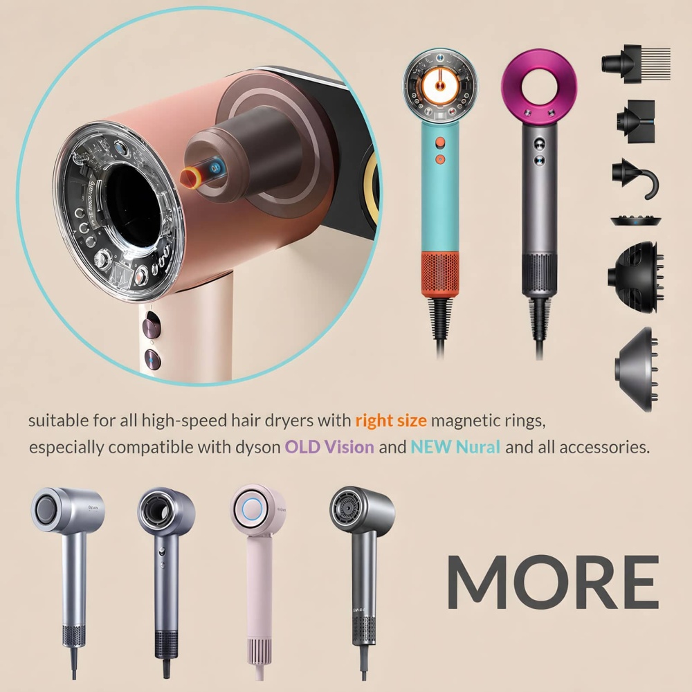 Dyson Nural Holder Wall Mount for All Magnetic High Speed Blow Dryer