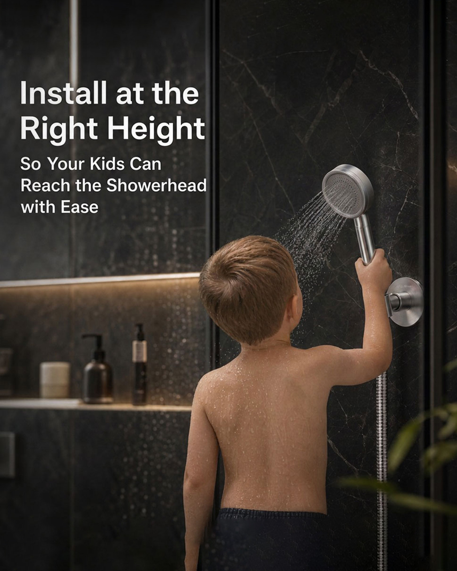 360° Adhesive Shower Head Holder Wall Mount Bracket
