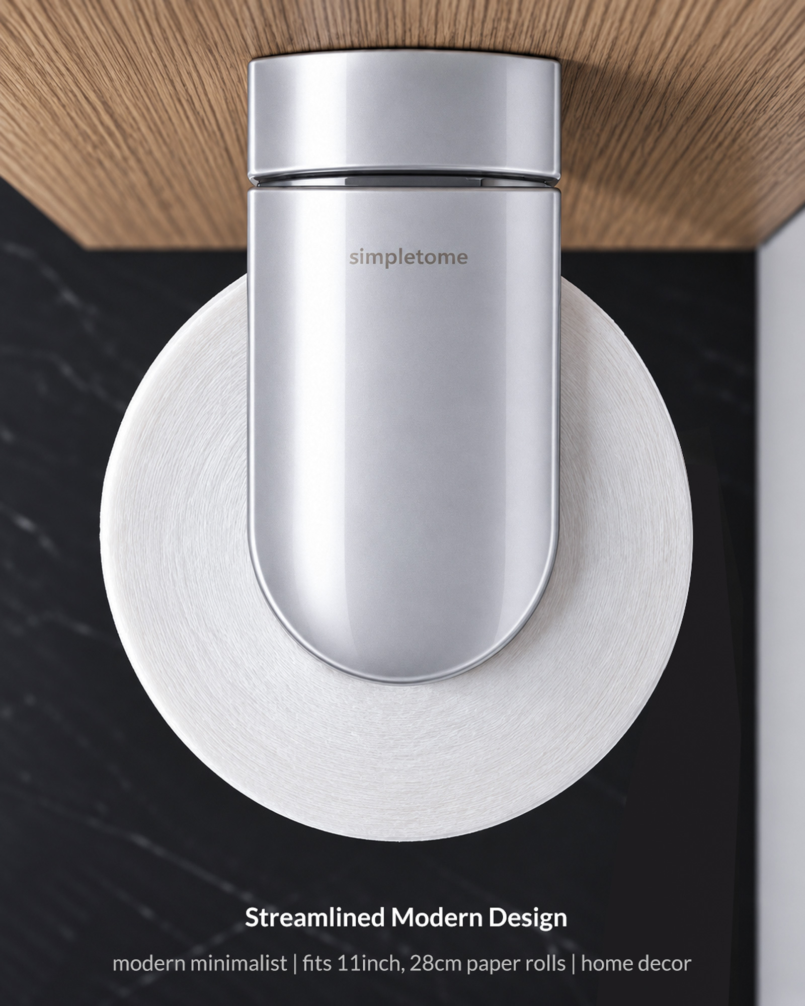 SimplyTear ONE HAND TEAR Paper Towel Holder Under Cabinet OR Wall Mount