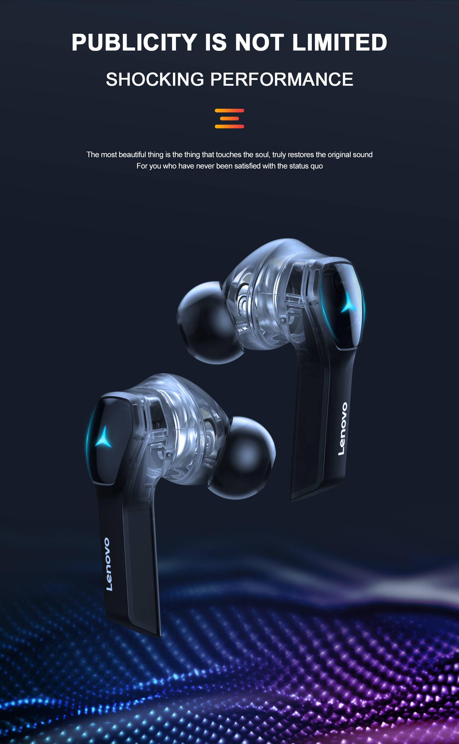 lenovo hq08 gaming wireless bluetooth earbuds