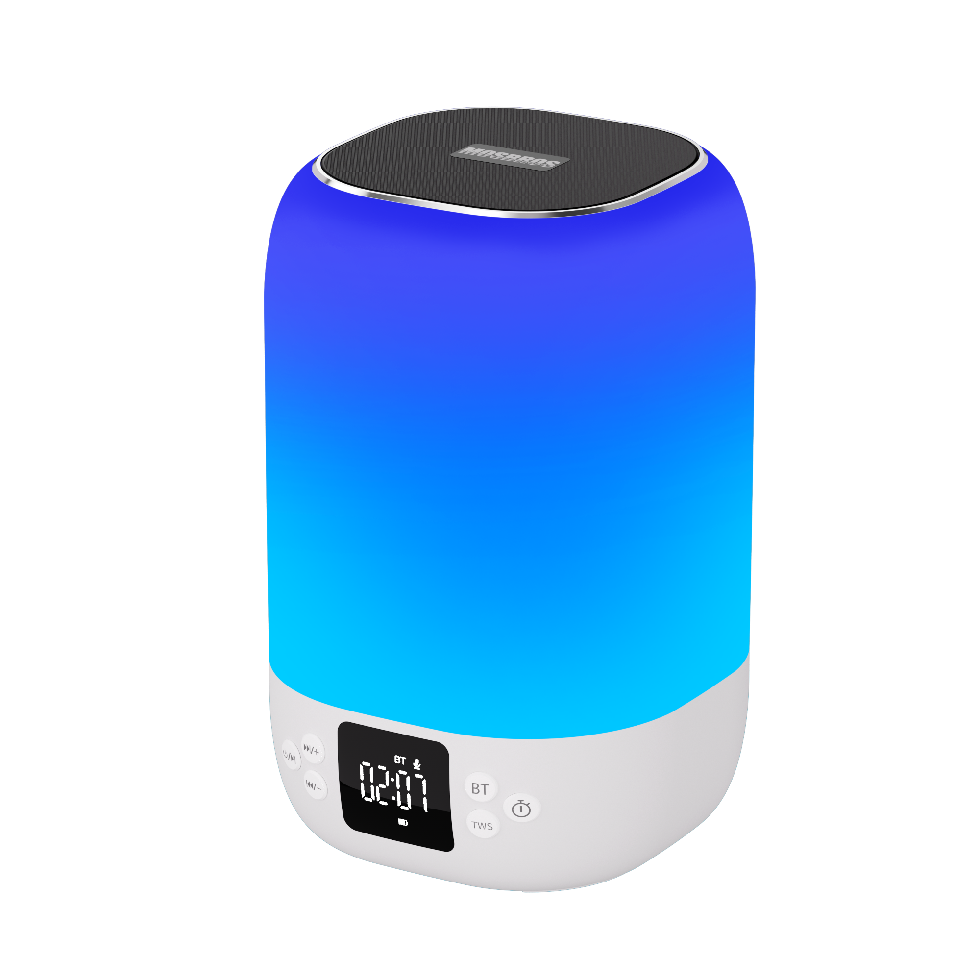 Bedroom Alarm Clock Wireless Bluetooth Speakers with 48Rgb Light