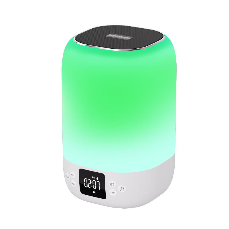 Bedroom Alarm Clock Wireless Bluetooth Speakers with 48Rgb Light