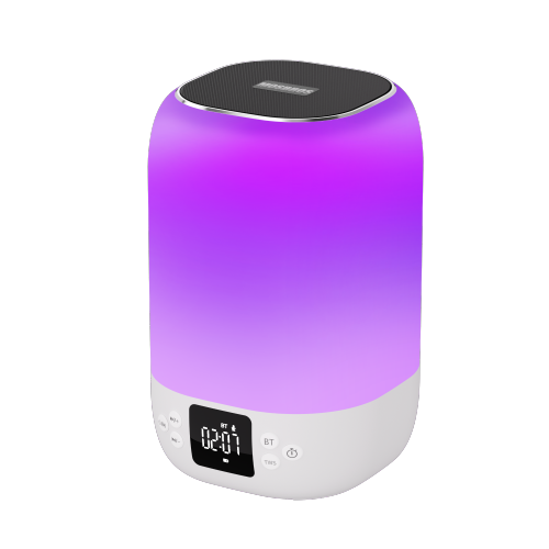 Bedroom Alarm Clock Wireless Bluetooth Speakers with 48Rgb Light