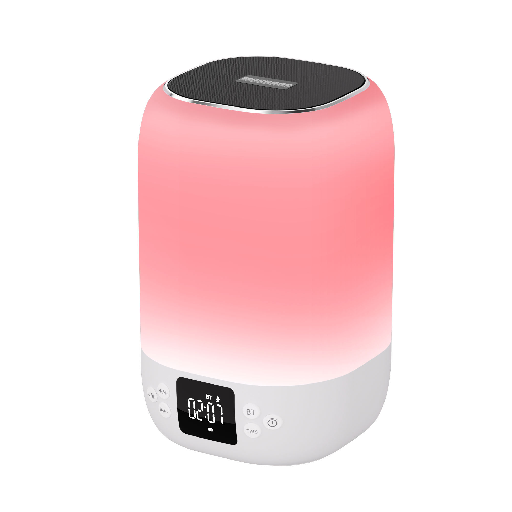 Bedroom Alarm Clock Wireless Bluetooth Speakers with 48Rgb Light
