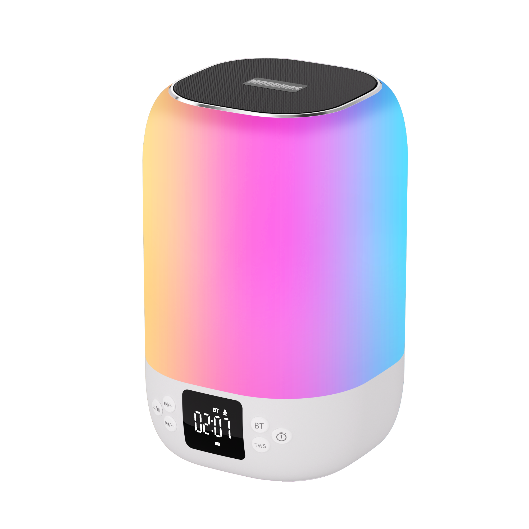 Bedroom Alarm Clock Wireless Bluetooth Speakers with 48Rgb Light
