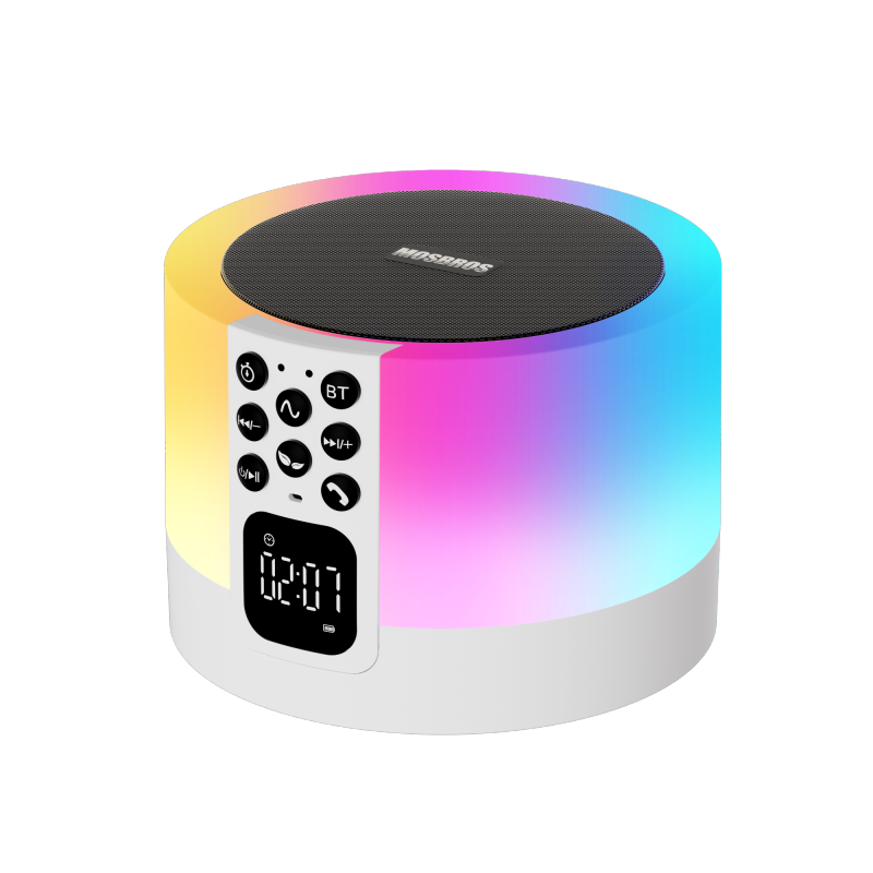 Mosbros Aurora R8 Alarm Clock Wireless Bluetooth Speakers with 48 RGB Light