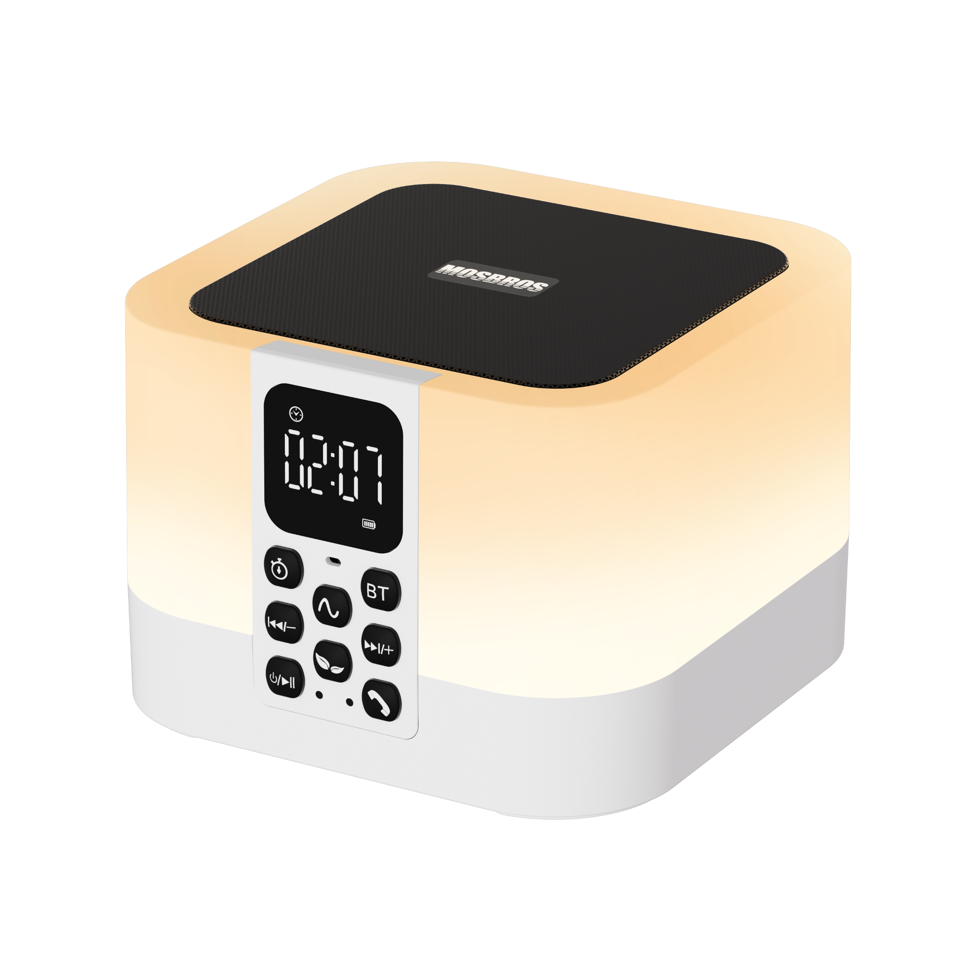Mosbros Aurora S8 Multi-Color Changing Wireless Speaker Bedroom Alarm Clock