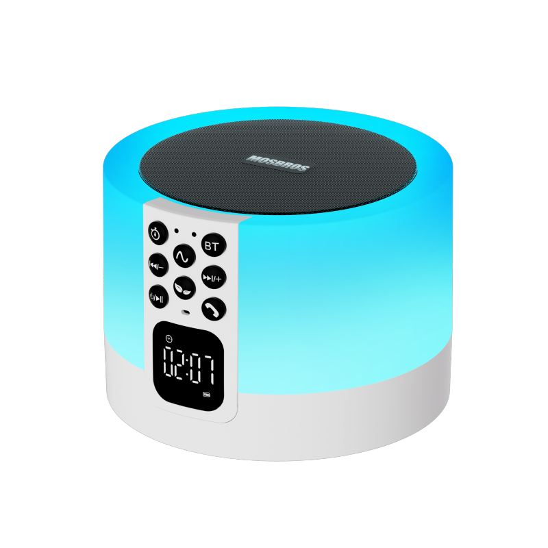 Mosbros Aurora R8 Alarm Clock Wireless Bluetooth Speakers with 48 RGB Light