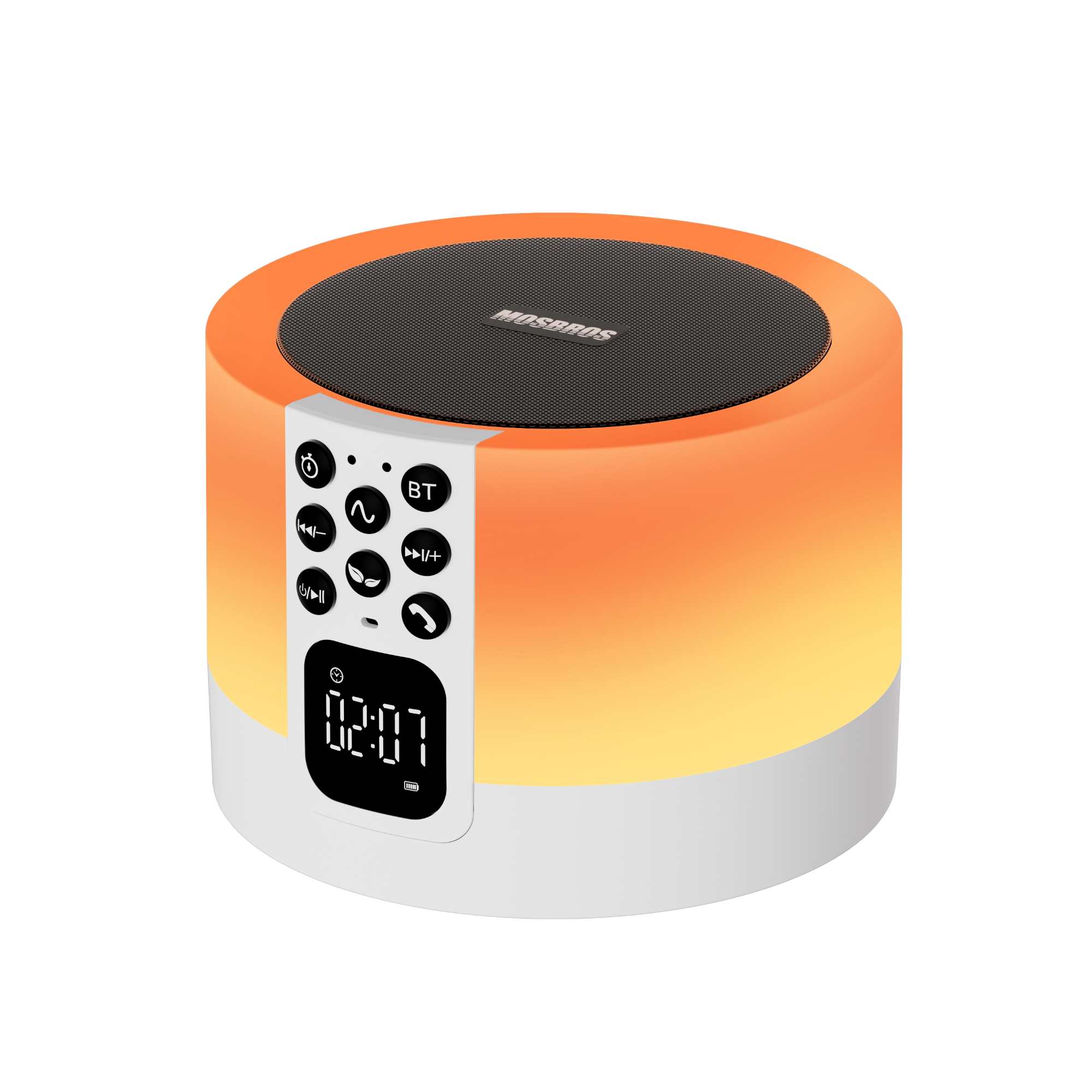Mosbros Aurora R8 Alarm Clock Wireless Bluetooth Speakers with 48 RGB Light