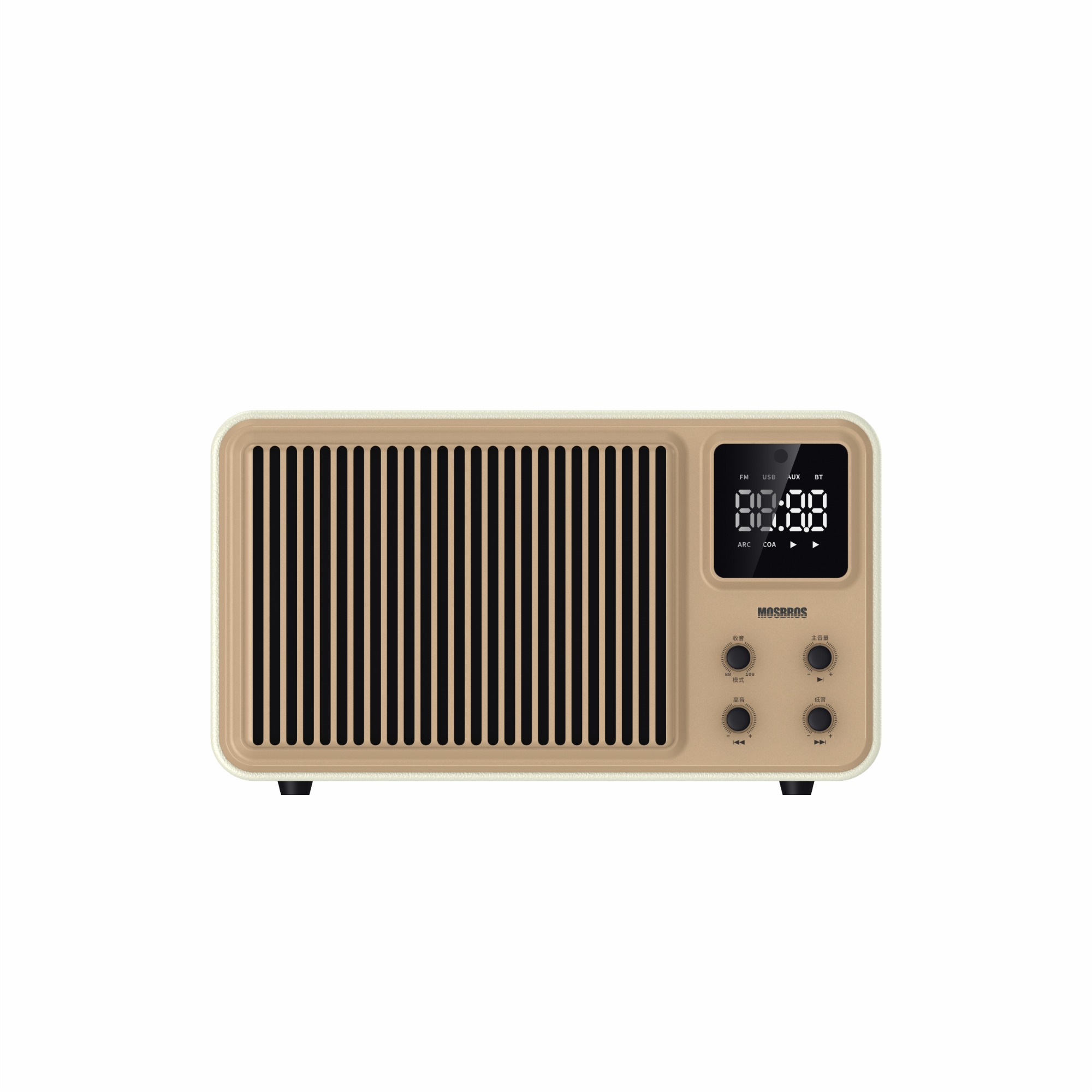 Mosbros RadioBox 8K 80W Desktop Home Retro Bluetooth Speaker Adjustable treble and bass