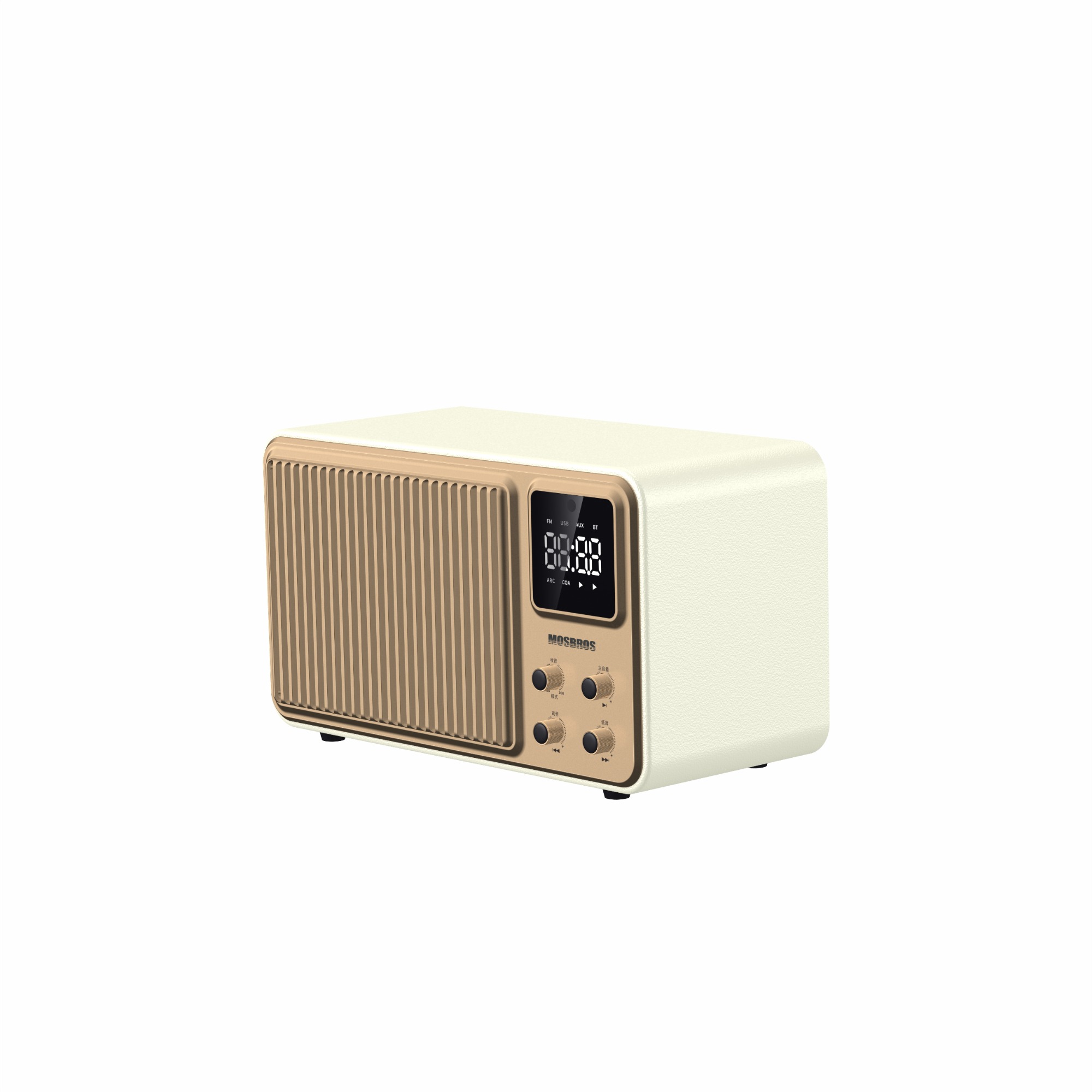 Mosbros RadioBox 8K 80W Desktop Home Retro Bluetooth Speaker Adjustable treble and bass