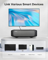 Mosbros Theater 70 Karaoke Machine with Two Micphones, 2.1 Channels, Subwoofer, Home Theater Audio Sound Bar for Smart TV