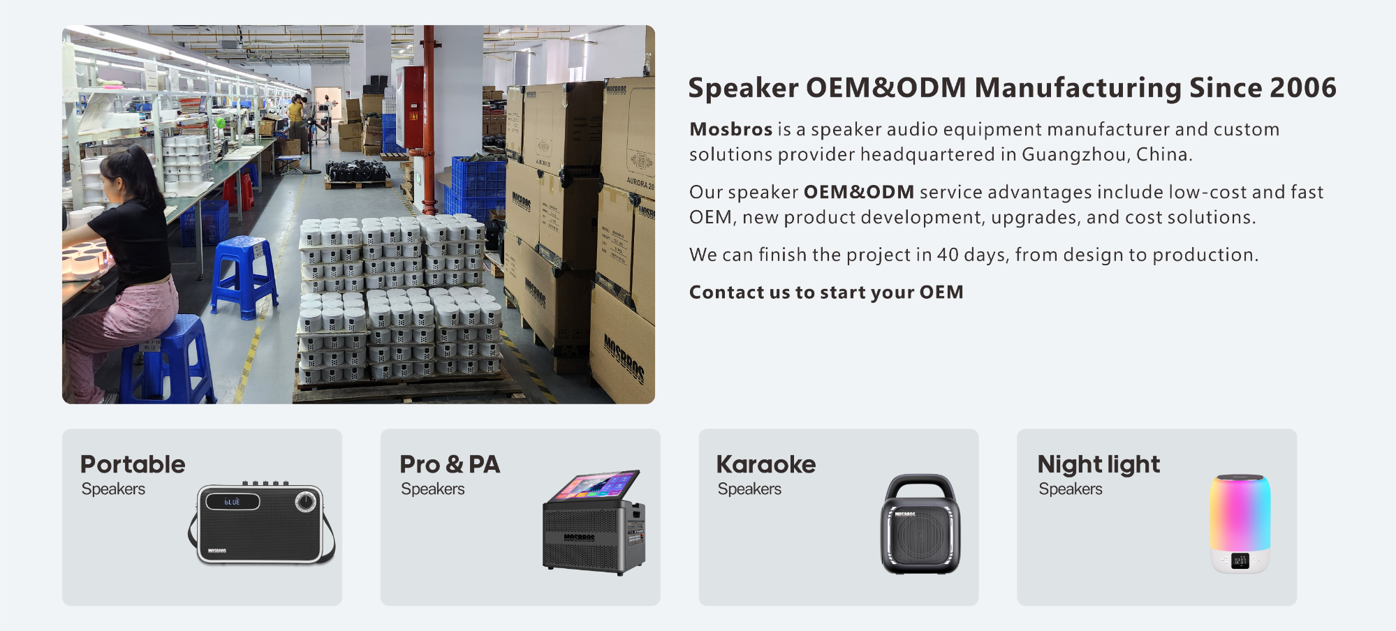 Professional OEM/ODM/ Customized bluetooth speaker factory in China