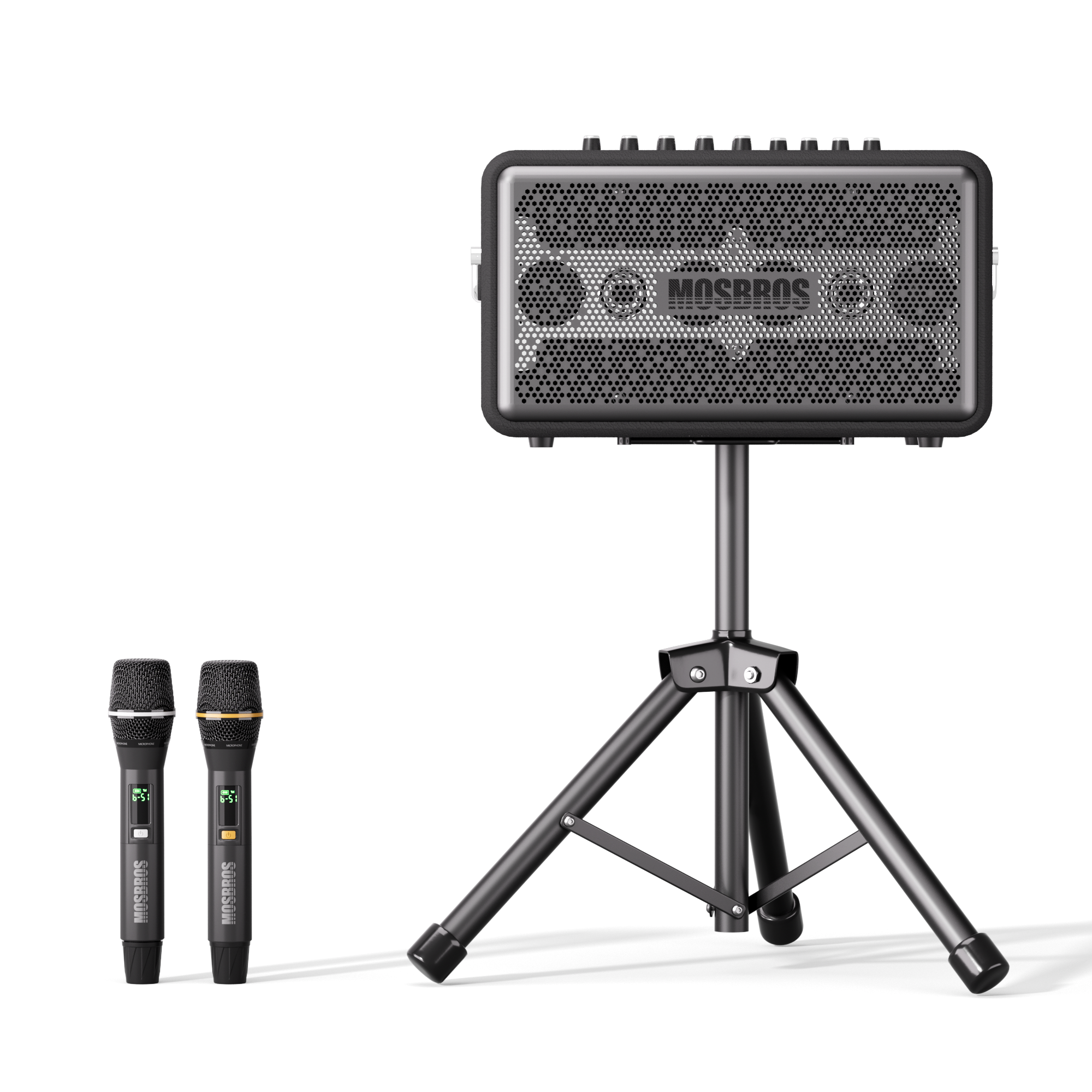 Music Box T20 240W high power TWS interconnection support wired and wireless microphone dual CH channel adjustable sound effect portable Karaoke sound effect