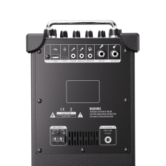 Music Box V20 250W high power 7 sound units high school bass three-way two wireless microphones outdoor party speaker