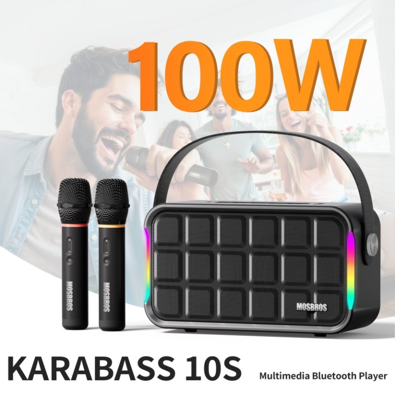 Mosbros Karabass 10s Karaoke Speaker 100W with Portable Strap