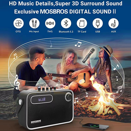 Mosbros Karabass 12K Portable Bluetooth Speaker 120W Ourdoor Party Speaker
