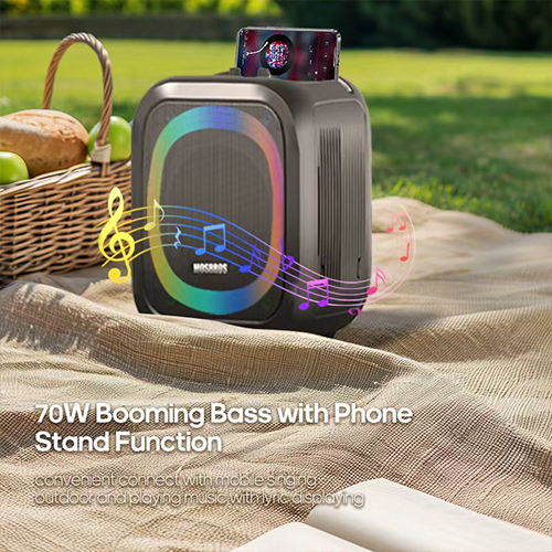 MOSBROS KARABASS 7K Party Speaker with 2 Microphone