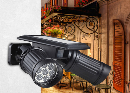 आपूर्ति 14LED डबल स्पॉटलाइट मानव शरीर प्रेरण दीवार प्रकाश घरेलू दूरबीन प्रकाश उद्यान प्रकाश