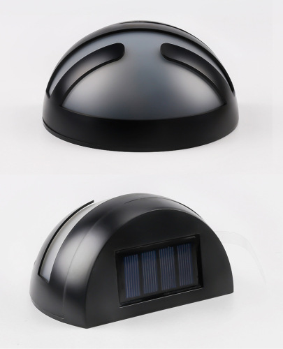 नया आउटडोर रेट्रो हाफ-मून 2LED सोलर वॉल लैंप होम व्हाइट येलो लाइट कॉरिडोर कॉरिडोर आंगन लैंप