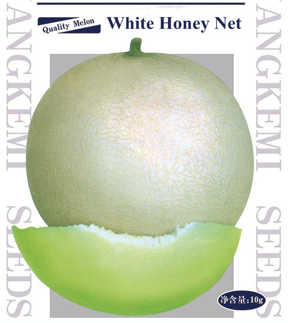 Bulk F1 White Net Peel Green Flesh Sweet Melon Seeds For Growing-White Honey Net