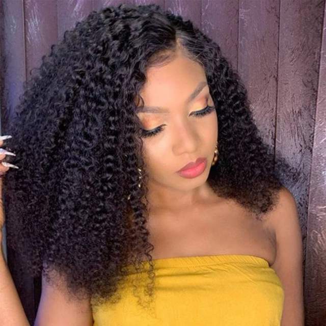 13x4 Lace Front Wigs Natural Color Curly Brazilian Virgin Human Hair Wigs Pre Plucked Hairline With Baby Hair (LFW027)