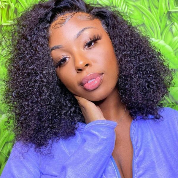 13x4 Lace Front Wigs Natural Color Curly Brazilian Virgin Human Hair Wigs Pre Plucked Hairline With Baby Hair (LFW020)