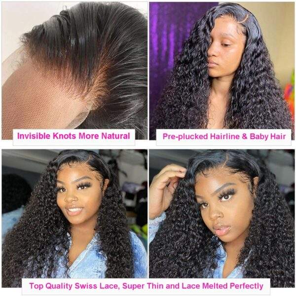 13x4 Lace Front Wigs Natural Color Curly Brazilian Virgin Human Hair Wigs Pre Plucked Hairline With Baby Hair (LFW026)