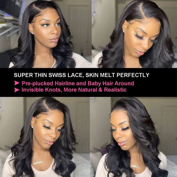 13x4 Lace Front Wigs Natural Color Body Wave Brazilian Virgin Human Hair Wigs Pre Plucked Hairline With Baby Hair (LFW022)