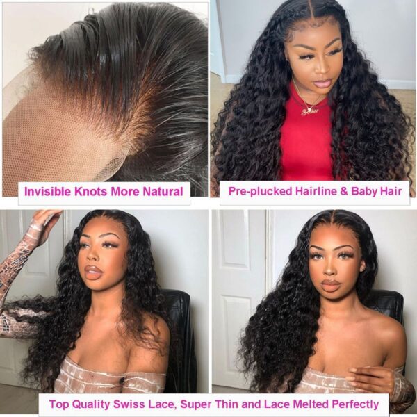 13x4 Lace Front Wigs Natural Color Loose Deep Wave Brazilian Virgin Human Hair Wigs Pre Plucked Hairline With Baby Hair (LFW024)