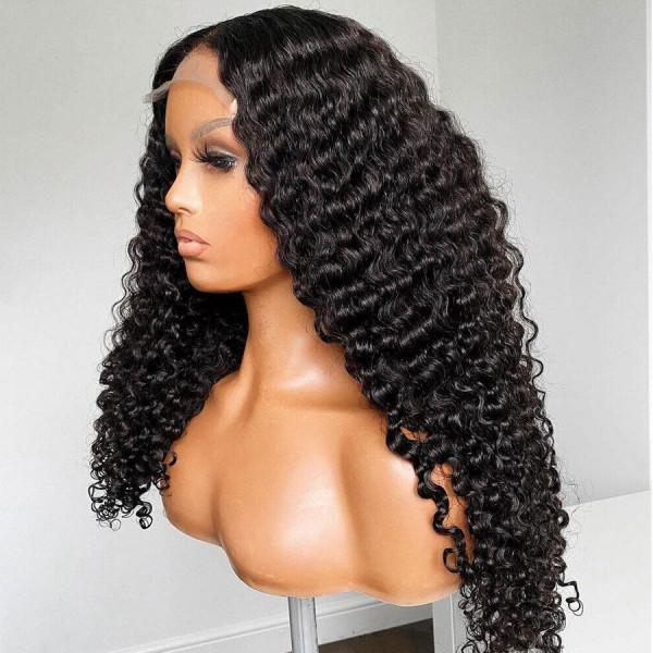 13x4 Lace Front Wigs Natural Color Curly Brazilian Virgin Human Hair Wigs Pre Plucked Hairline With Baby Hair (LFW017)