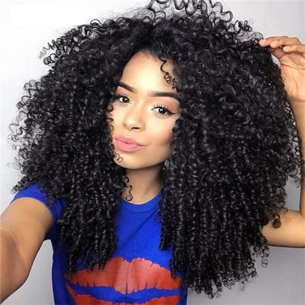 13x4 Lace Front Wigs Natural Color Kinky Curly Brazilian Virgin Human Hair Wigs Pre Plucked Hairline With Baby Hair (LFW011)