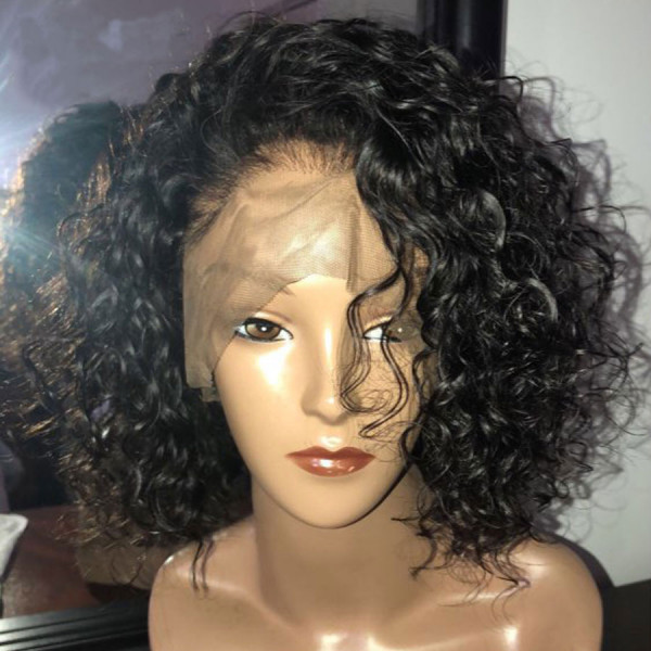 13x4 Lace Front Wigs Natural Color Water Wave Brazilian Virgin Human Hair Wigs Pre Plucked Hairline With Baby Hair (LFW002)