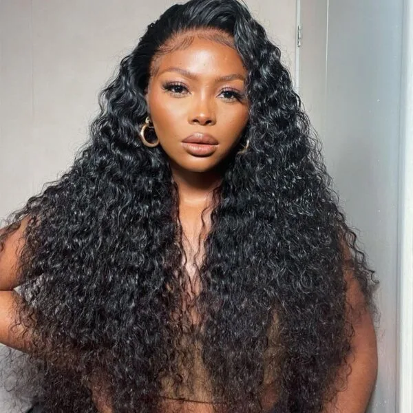 13x4 Lace Front Wigs Natural Color Water Wavy Brazilian Virgin Human Hair Wigs Pre Plucked Hairline With Baby Hair (LFW025)