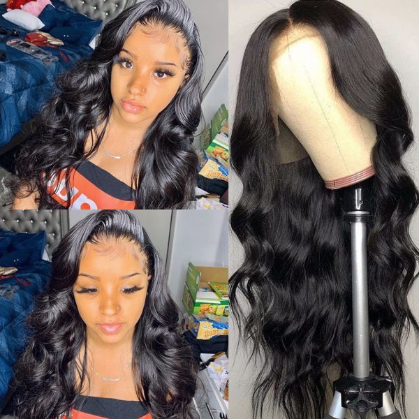 13x4 Lace Front Wigs Natural Color Body Wave Brazilian Virgin Human Hair Wigs Pre Plucked Hairline With Baby Hair (LFW022)