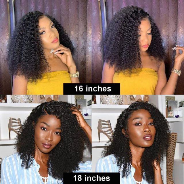13x4 Lace Front Wigs Natural Color Curly Brazilian Virgin Human Hair Wigs Pre Plucked Hairline With Baby Hair (LFW027)