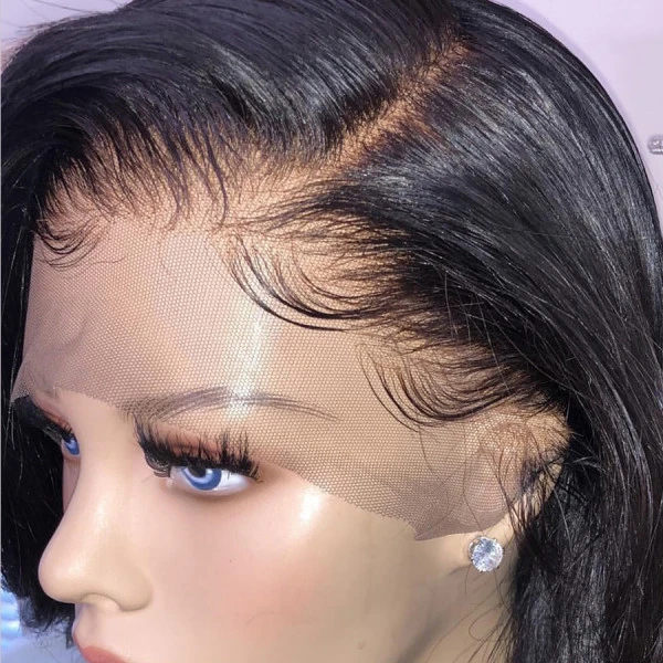 13x6 Lace Front Wigs Natural Color Straight Brazilian Virgin Human Hair Wigs Pre Plucked Hairline With Baby Hair (LFW1001)