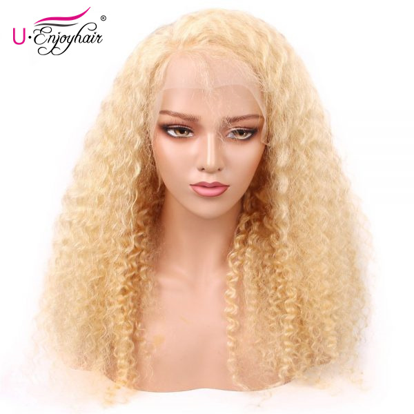 13X4 Lace Front Wigs 613 Blonde Color Deep Wave Brazilian Virgin Human Hair Wigs Pre Plucked Hairline With Baby Hair (613B003)